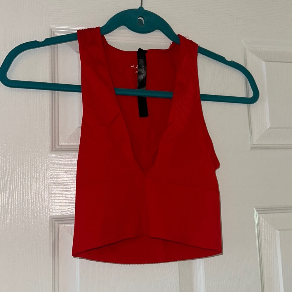 Red urban outfitters crop top